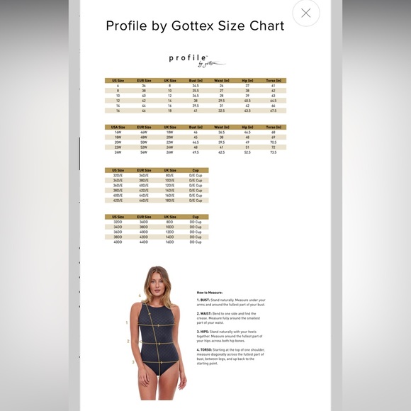 Profile By Gottex Waterfall Rose One Piece Swim Suit With Removable Straps 12 - Picture 12 of 12